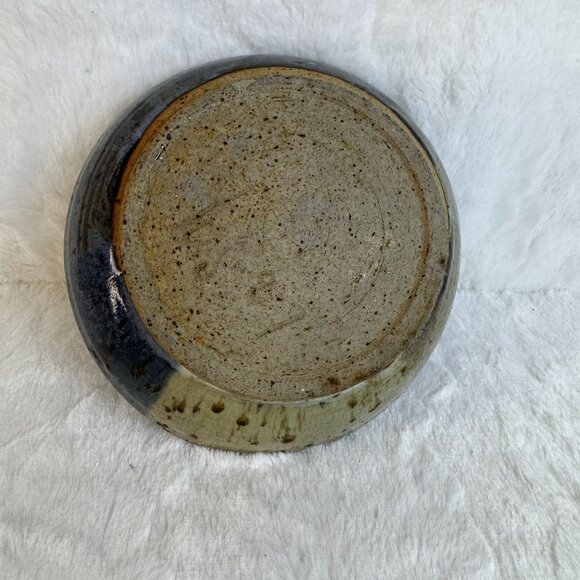 Artisan Studio Pottery Stoneware Bowl Signed Handcrafted Bowl Earthy Glaze 87' - Picture 4 of 8